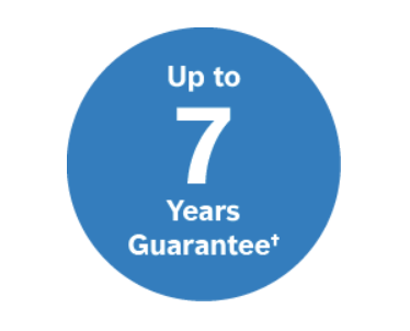 Bosch up to 7 year guarantee